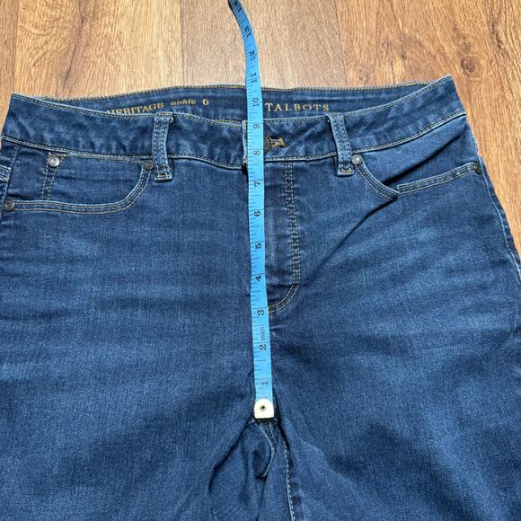 Talbots Womens Heritage Ankle Crop Blue Jeans Mid Rise Medium Wash Size 6 - Picture 9 of 10